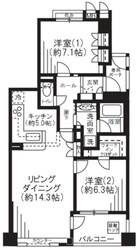 ディーグラフォート中央林間の物件間取画像